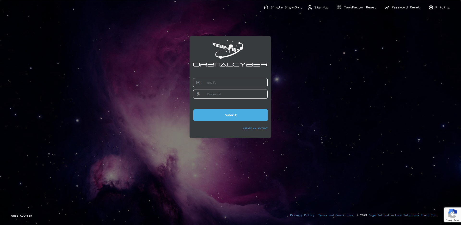 Sage Infrastructure OrbitalCyber Login