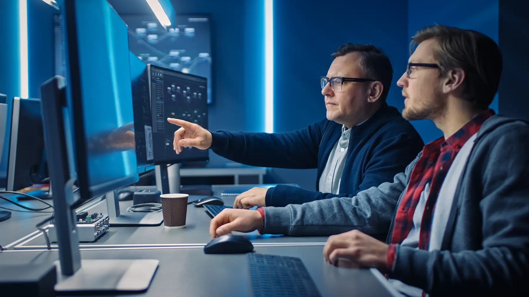 Sage Infrastructure coworkers assessing security risks